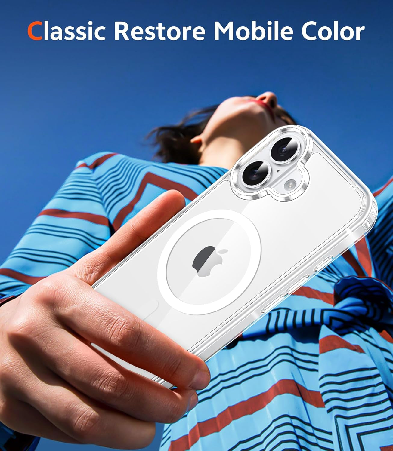 for Iphone 17 Case Clear: Magnetic Phone Cases with Screen Protector Drop Proof Compatible with Magsafe Slim anti Yellowing Rugged Shockproof Protective Transparent Cell Cover (A-Clear)