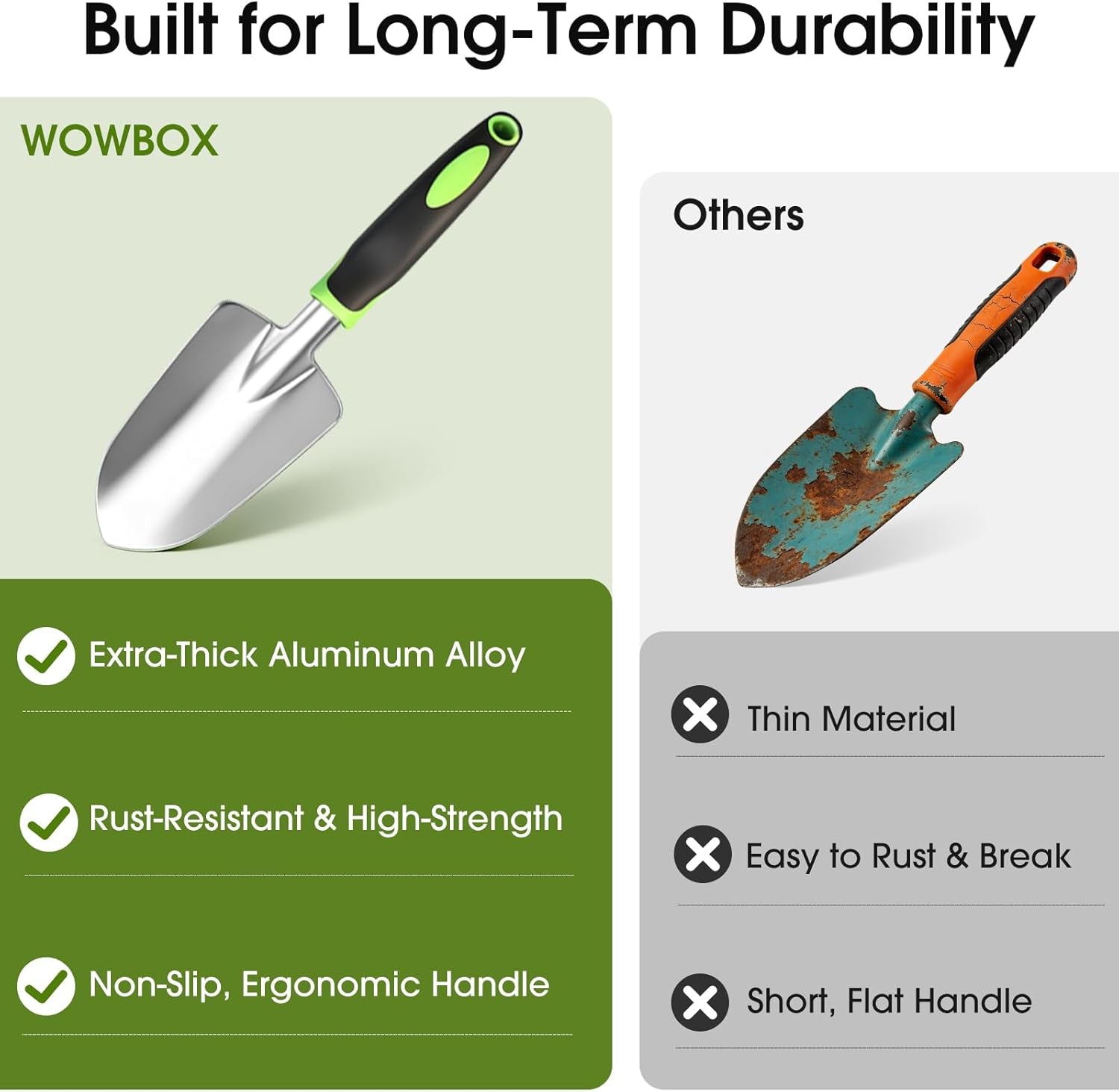 Garden Tools Set - 10 PCS, Heavy Duty Gardening Hand Tools Kit with Storage Tote, Rust-Resistant Gardening Supplies for Planting with Non-Slip Ergonomic Handle for Women and Men (Green)